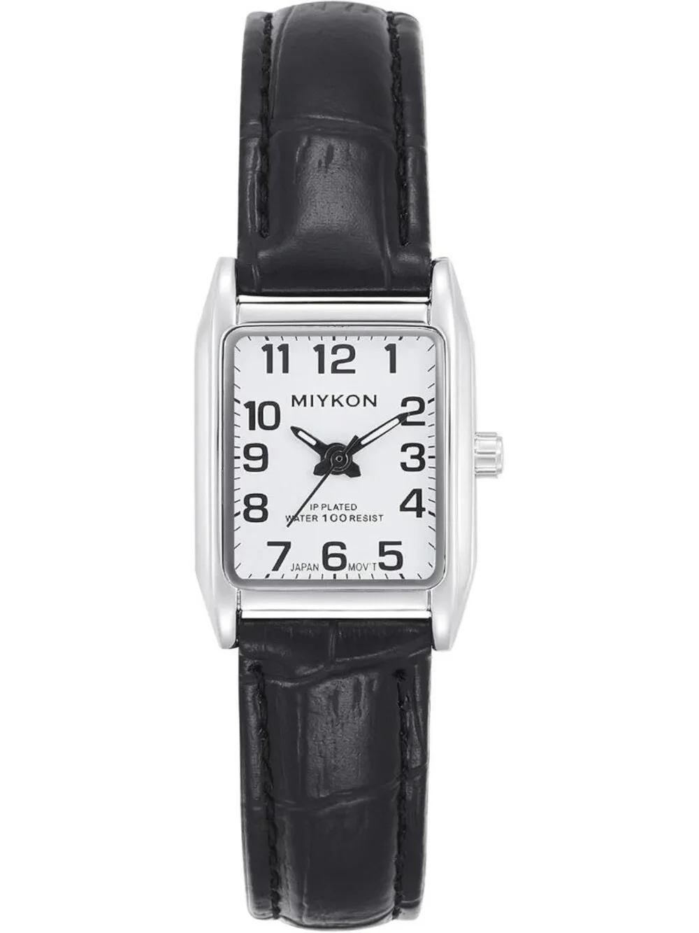 Women's Arabic Silver Case White Dial Dainty Vintage Tank Classic Square Watches